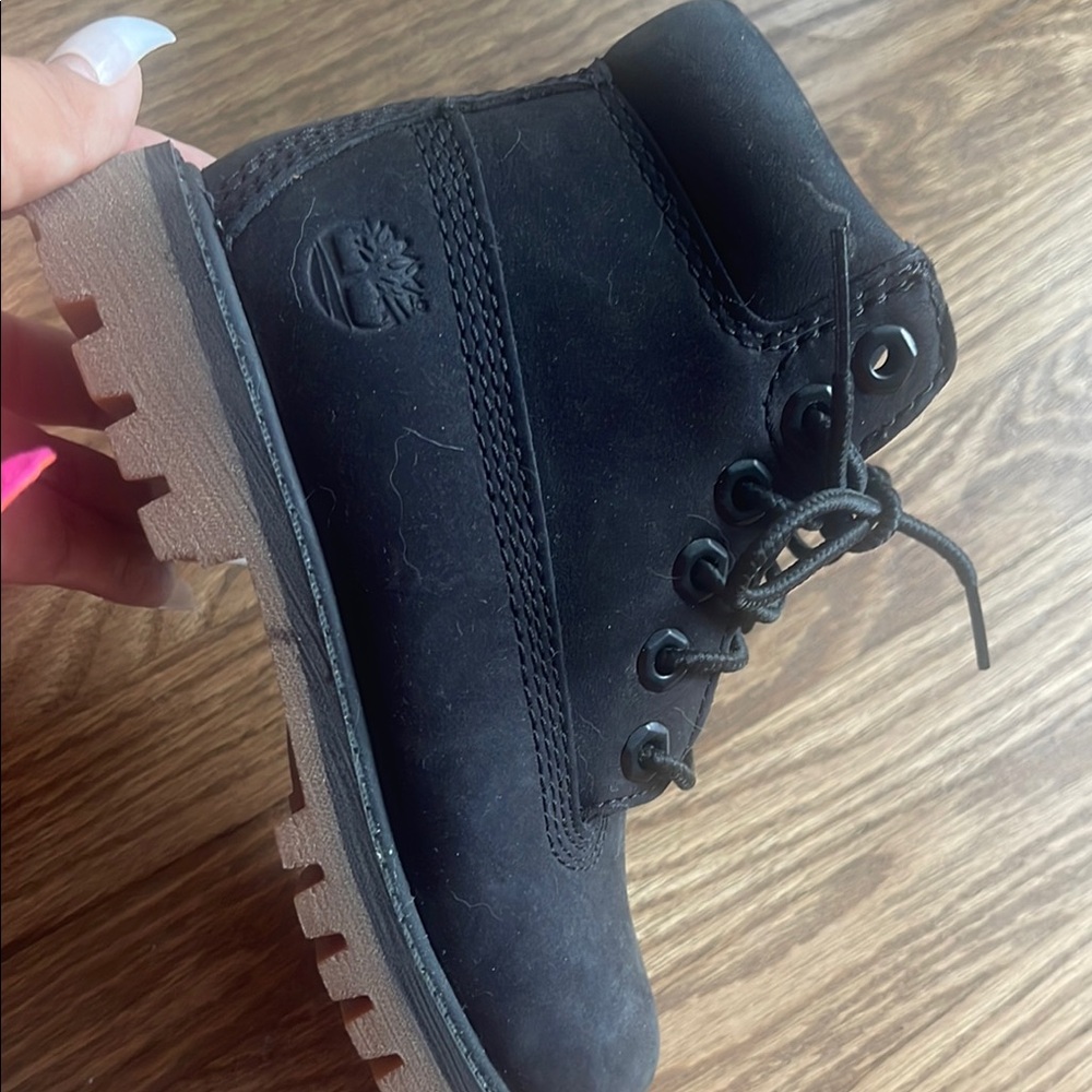 Timberland Kids Black and Brown Boots